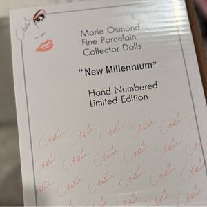 Marie Osmond fine porcelain‎ collector doll “ new millennium” NWT